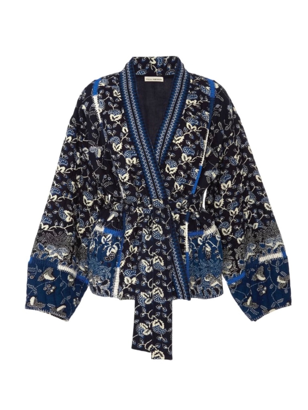 Ulla Johnson Sachi Patchwork Kimono Quilted Jacket in size 8